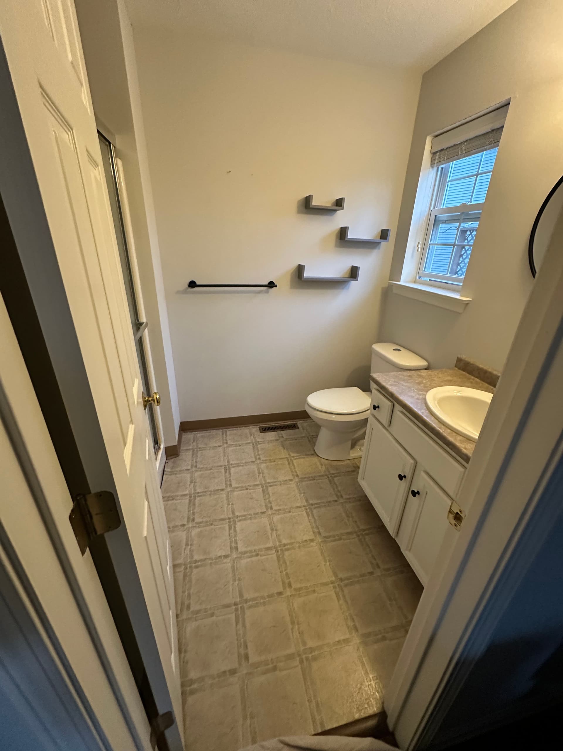 Dated Bathroom Gets a Sharp Modern Upgrade image