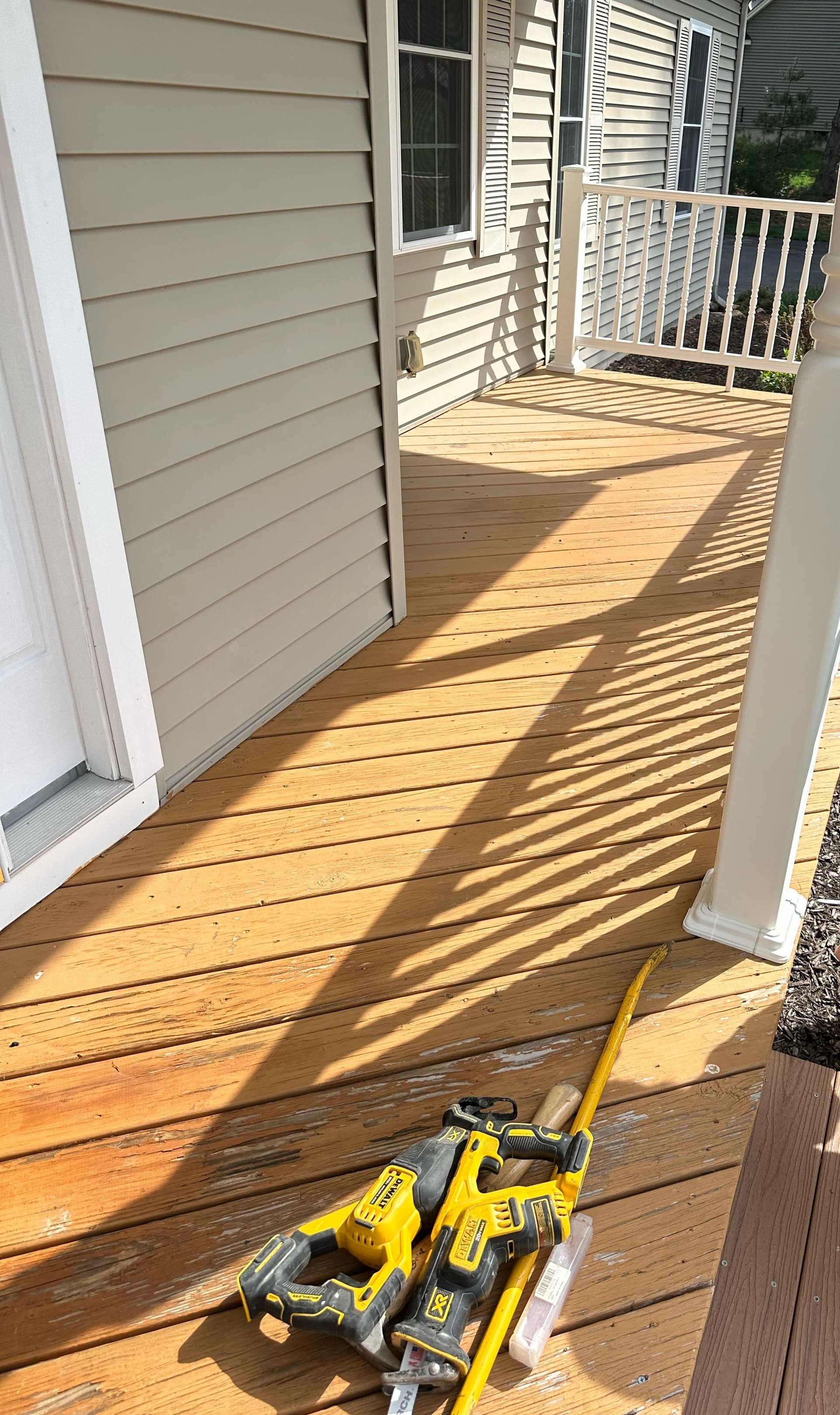 Griswold Front Porch Rebuild with TimberTech Antique Leather image