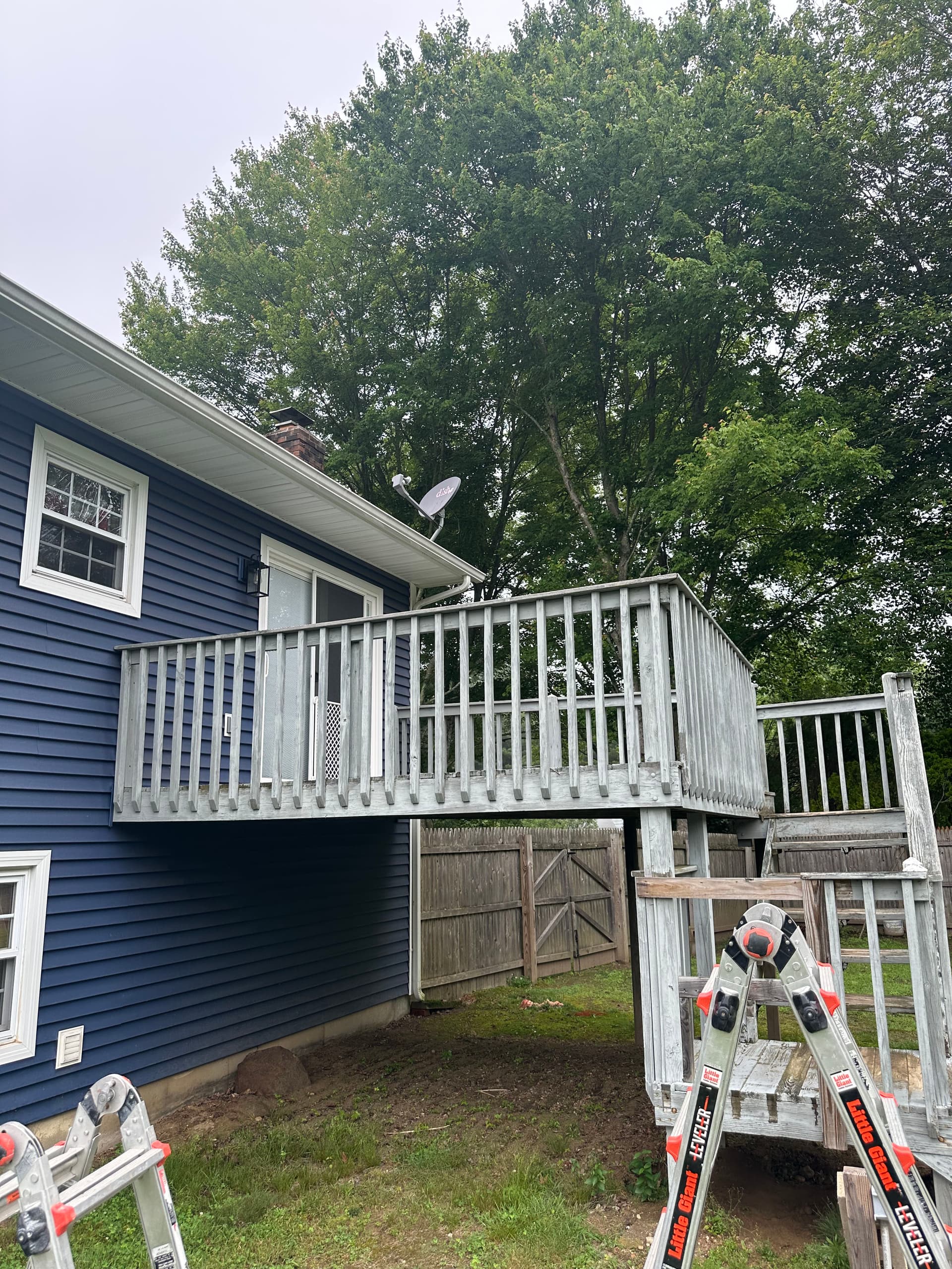 Worn Wood to Clean Composite Deck Build in Waterford CT image