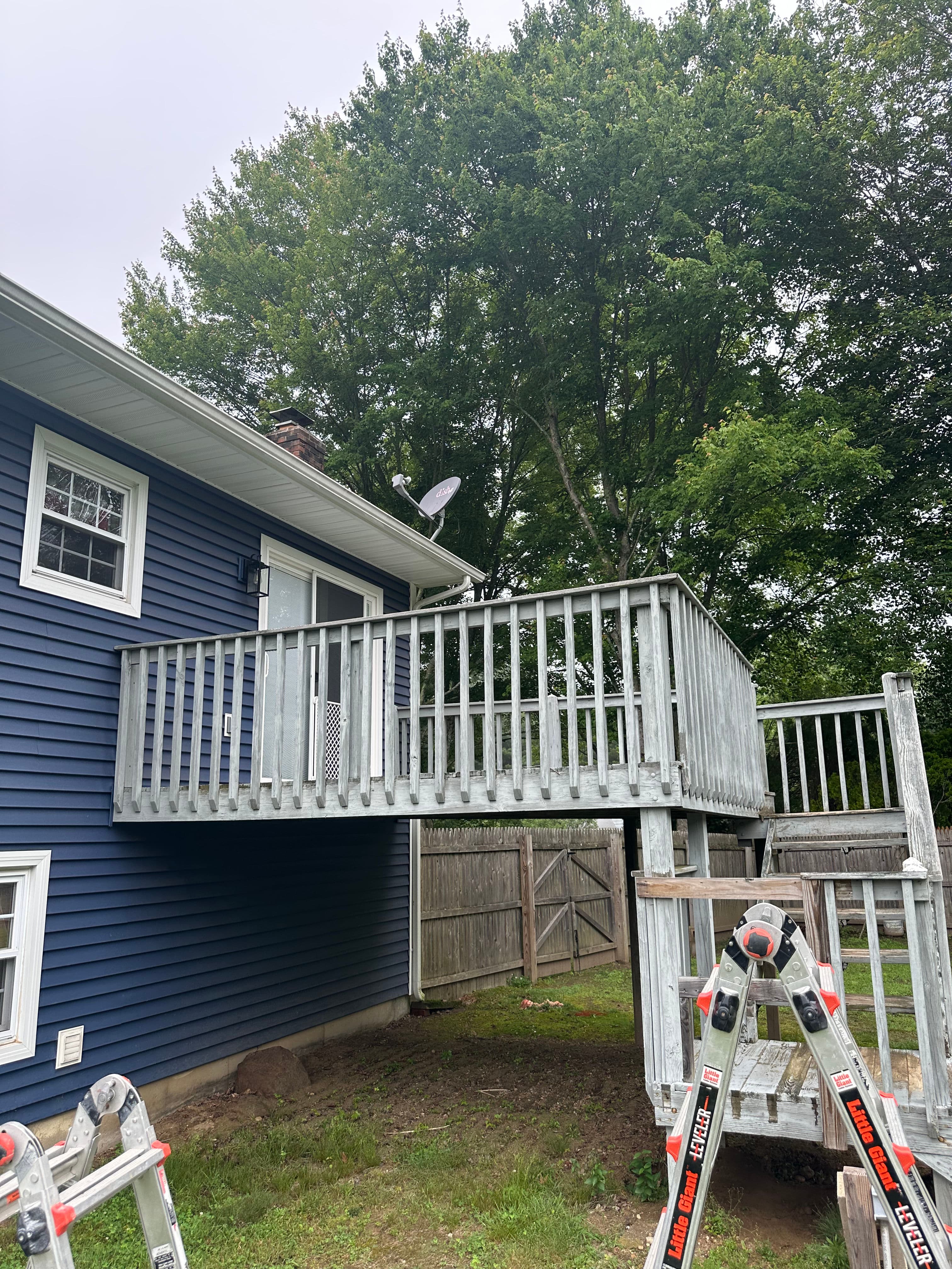 Project Worn Wood to Clean Composite Deck Build in Waterford CT image