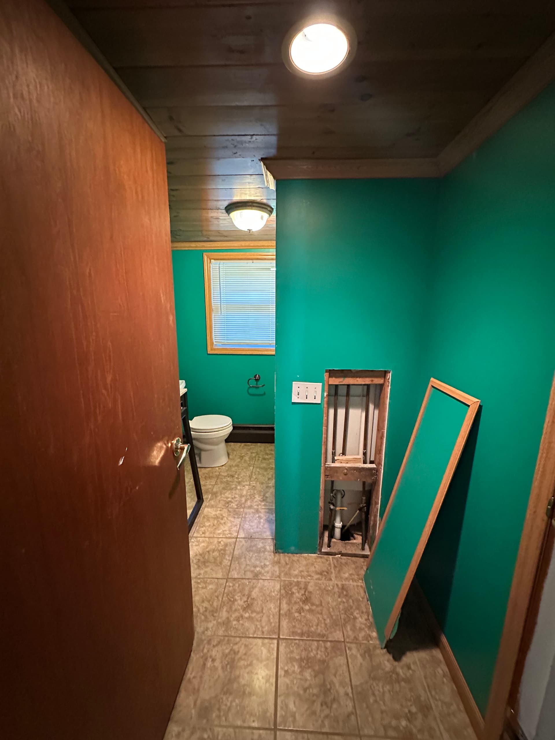 Two Outdated Bathrooms Get a Fresh Start image